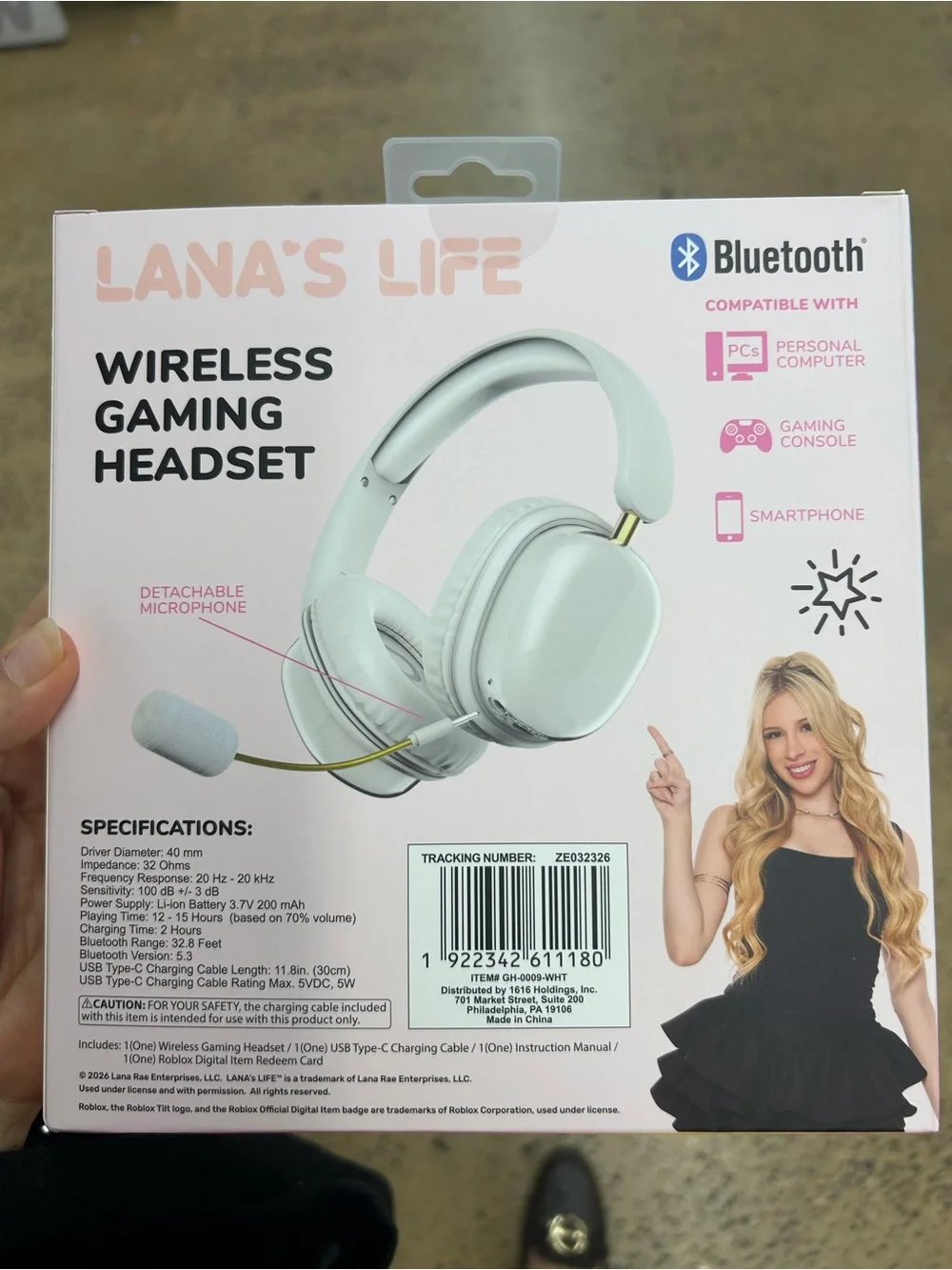 NWT Lana’s Life Wireless Gaming Headset